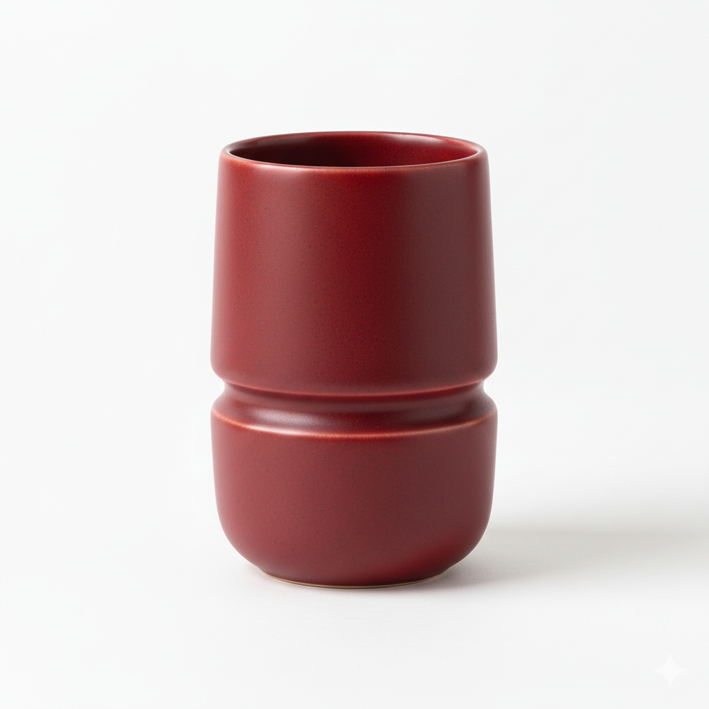 Artisanal Terracotta Red Satin Tumbler