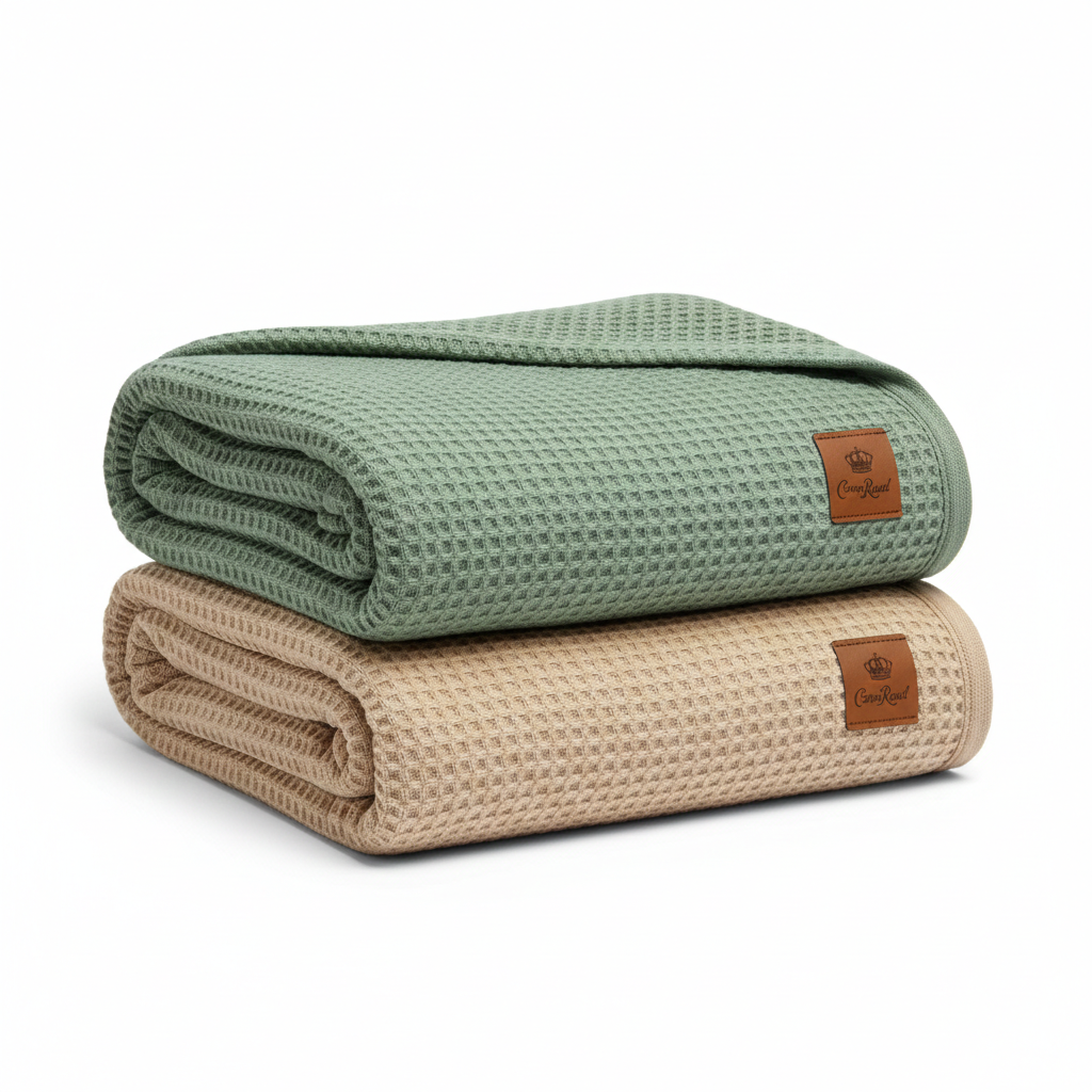 Royal Heritage Waffle Cotton Throw Collection
